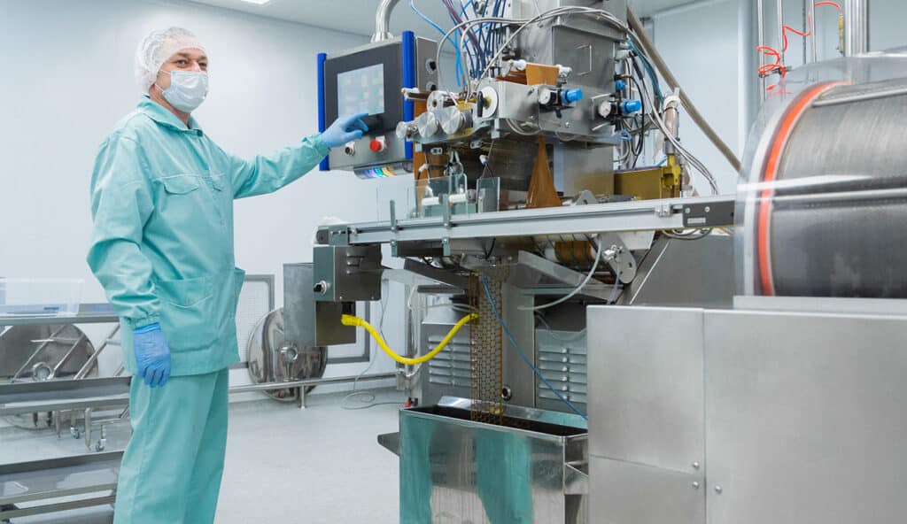 Produktionsudstyr i en medicovirksomhed